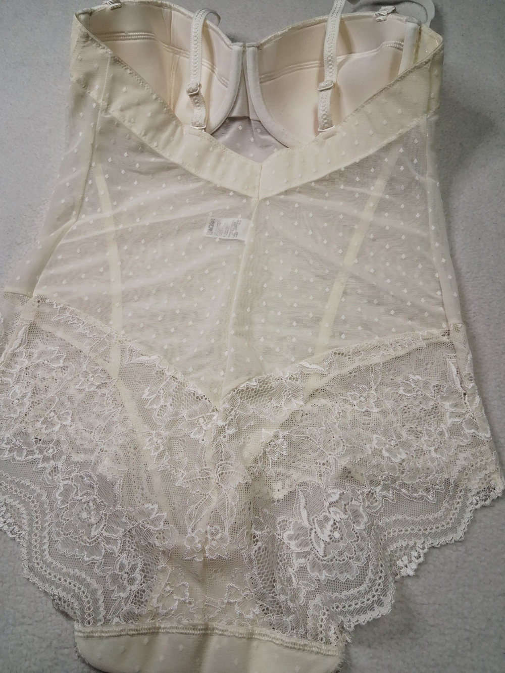 Marks & Spencer Cream Lace and Mesh Bodysuit - Picture 7 of 8